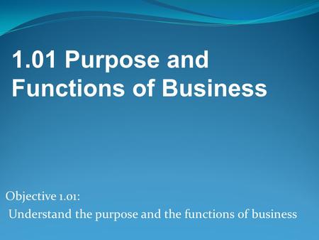 business and its main functions