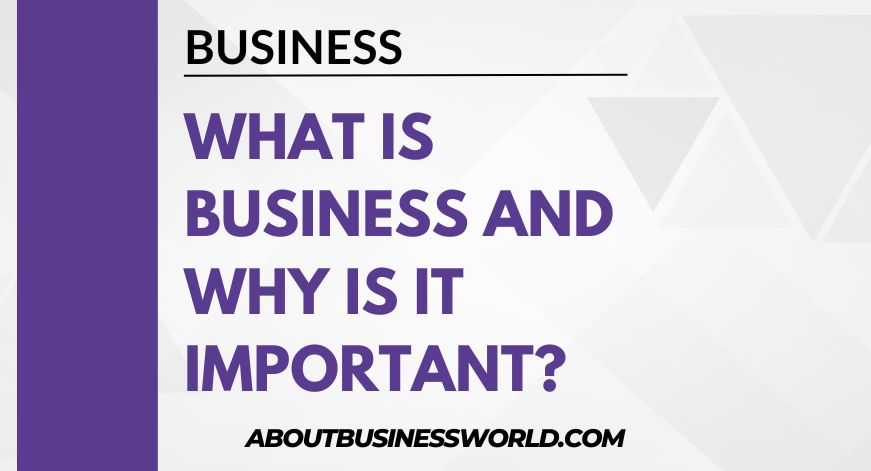 business and why is it important